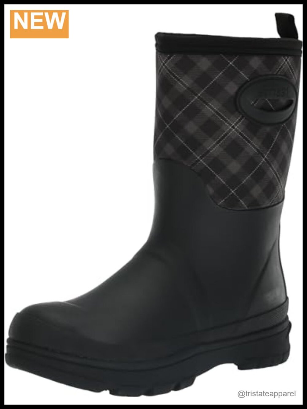 Waterproof Insulated Mid-Calf Neoprene Snow Boots Pull-On